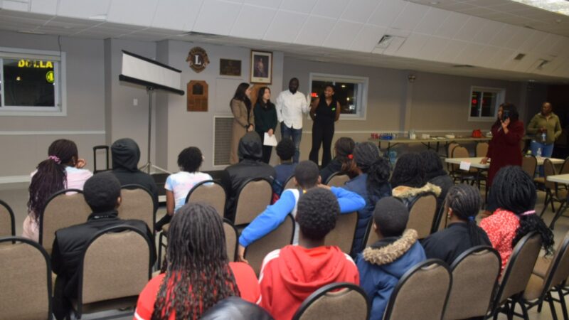 Guests listening to host